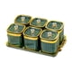 thumbnail image 3 of Tarro para condimentos con bandeja Botes para condimentos 6 rejillas Tarro para condimentos multiusos Verde, 3 of 9