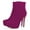 Pink, variant on YDN Women Classic Platform Stiletto High Heel Booties Round Closed Toe Side Zip Ankle Boots Winter Office Dressy Shoes Size 7 Brown