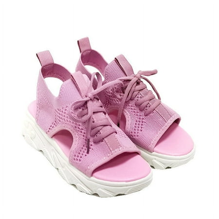 

Womens Sandals with Arch Support Summer Women Sandals Mesh Casual White Thick Soled Lace Up Sandals Open Toe Beach Shoes Women s Slide Sandals Slip on Flat Sandals