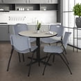 thumbnail image 2 of Regency Cain 36 in. Round X-Base Breakroom Table- Maple & 4 M Stack Chairs- Grey, 2 of 8
