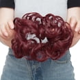 thumbnail image 3 of SEGO Messy Bun Scrunchies Hair Piece Hair Extensions Synthetic Hair Donut Updo Fake Ponytail Extensions For Women Red/Purple/Blue/Pink/Black/Blonde, 3 of 7
