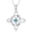 E, variant on Celtic Witch Knot Necklace, 925 Sterling Silver Crystal Nudo De Bruja Witchy Jewelry for Women