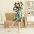 thumbnail image 3 of FORMRS Niños Bathrobe Unisex Hooded Robe Soft Plush Pajamas Sleepwear, Size 4-6T, Cartoon Beige Lemon, 3 of 7
