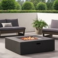 thumbnail image 2 of Hearth Outdoor 50,000 BTU Lightweight Concrete Square Fire Pit (No Tank Holder), Dark Gray, 2 of 9