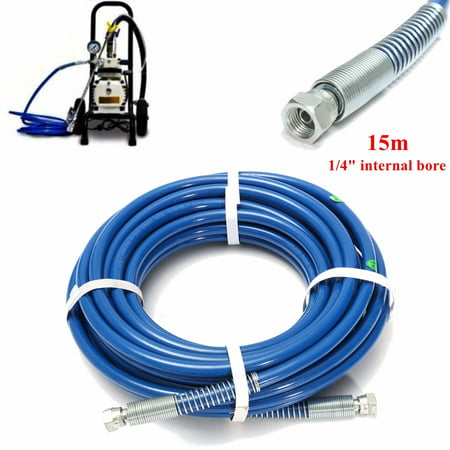 1pcs 15m 1/4'' High Pressure Airless Paint Spray Hose Sprayer Tube Building & Hardware 3300PSI Cleaning Painting