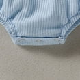 thumbnail image 5 of NOLDARES Baby Boy Girl Bubble Romper Organic Cotton Infant Summer Oversized Toddler T-Shirt Bodysuit Short Sleeve(Blue,3-6 Months), 5 of 7