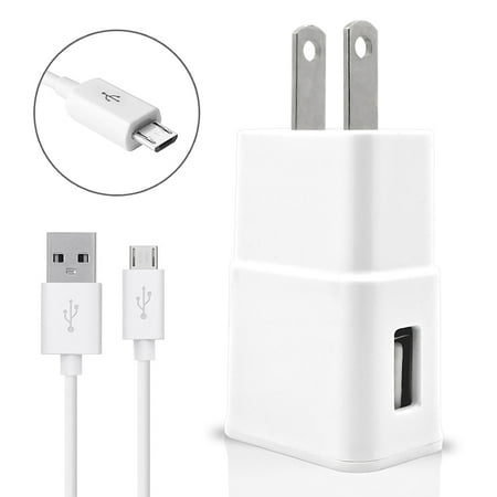 Accessory Kit 2 in 1 Charger Set For LG G Flex Cell Phones [3.1 Amp USB Wall Charger + 3 Feet Micro USB Cable]