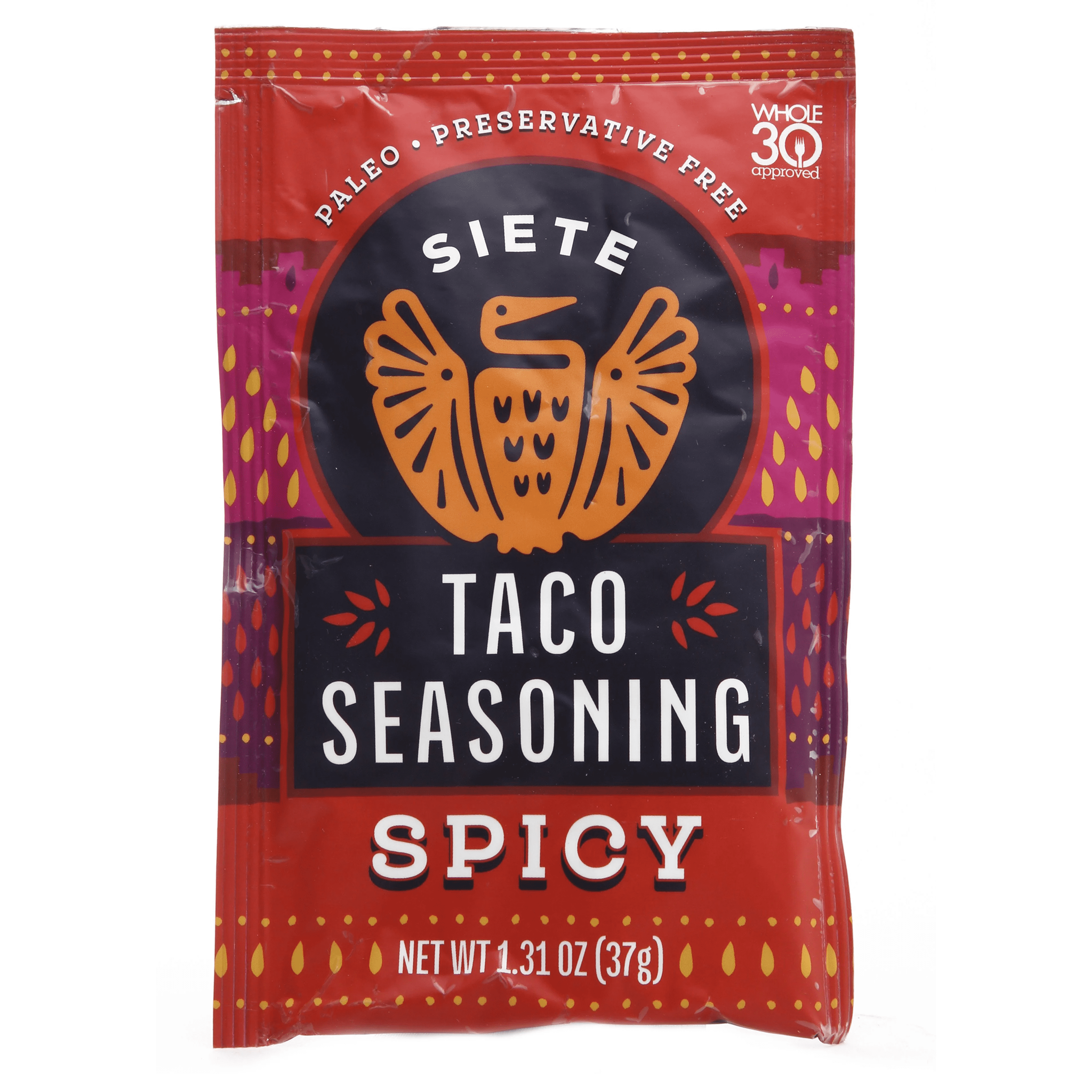 Siete Family Foods Spicy Taco Seasoning Mixed Spice Packet, 1.31 oz