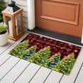 thumbnail image 4 of Entryway Rug 2'x3', Green Christmas Tree Small Rug for Kitchen Bathroom Door Mat Indoor Entrance, Xmas Tree Snowflake Winter Red Plaid Non-Slip Area Rugs Floor Mats Carpet Front Door Rugs, 4 of 8