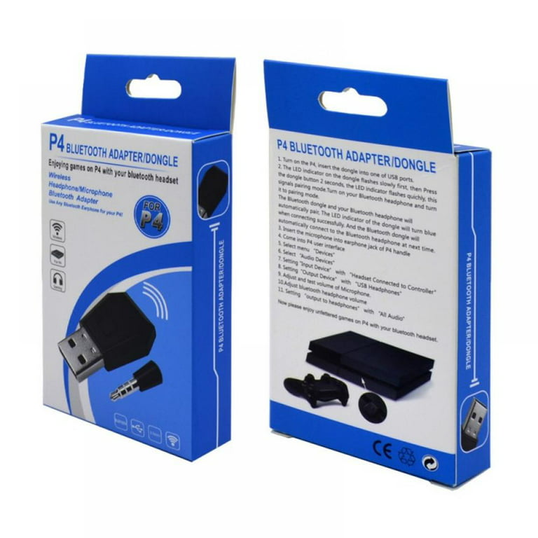 Armstrong rem Handschrift Wireless Adapter For PS4 Bluetooth, Gamepad Game Controller Console Headphone  USB Dongle - Walmart.com