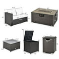thumbnail image 3 of Topcobe 6 Pieces Outdoor Wicker Furniture Set with 32" Propane Fire Pit Table, Patio Conversation Sets, Beige, 3 of 9