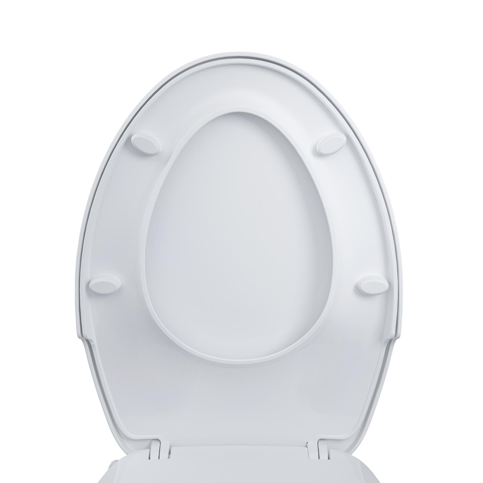 HOROW 15.24 in x 19.41 in Toilet Seat Bidet Non-Electric Bidet Toilet Seats Elongated White with Adjustable 4 Pack
