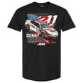 thumbnail image 2 of Men's Joe Gibbs Racing Team Collection Black Denny Hamlin Patriotic Car T-Shirt, 2 of 3
