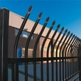 thumbnail image 3 of ALEKO Commercial 8 Panels Steel Fence Kit Berlin Style Curved Top Black, 3 of 10