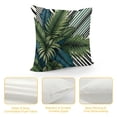 thumbnail image 4 of COMIO  Throw Pillow Covers Palm Leaves, Tropical Beach Palm Geometric Boho Pillowcase Cushion Covers for Couch Bed, Square Decorative Pillow Cover Home Sofa Bedroom Car, Black Green White, 4 of 5