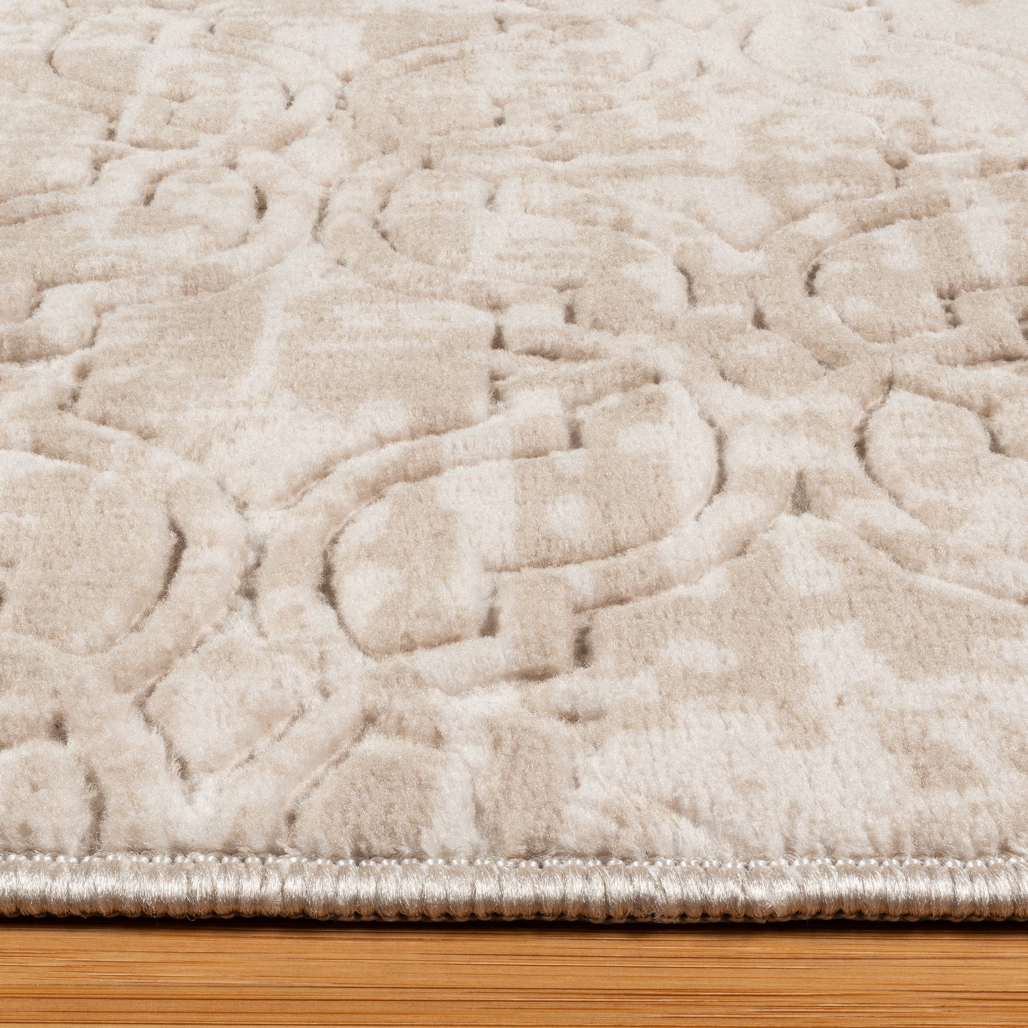 Shadow Thandi Transitional Geometric Beige Area Rug, 2x6