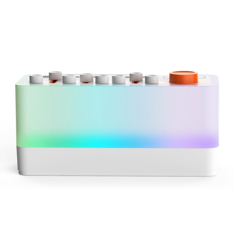 White Noise Sleep Sound Machine with 8 Nature Sounds, Bluetooth Speaker, 12 Colors Night Light, Sleep Timer & Breathing Mode, Portable Sleep Aid for Babies, Kids, and Adults
