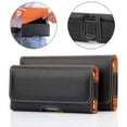 thumbnail image 2 of Funda de cuero para cinturón de teléfono móvil para personas mayores, teléfono inteligente, teléfono móvil con cinturón, cubierta horizontal de 4,5 pulgadas (14,0 x 6,5 x 2,7)., 2 of 5