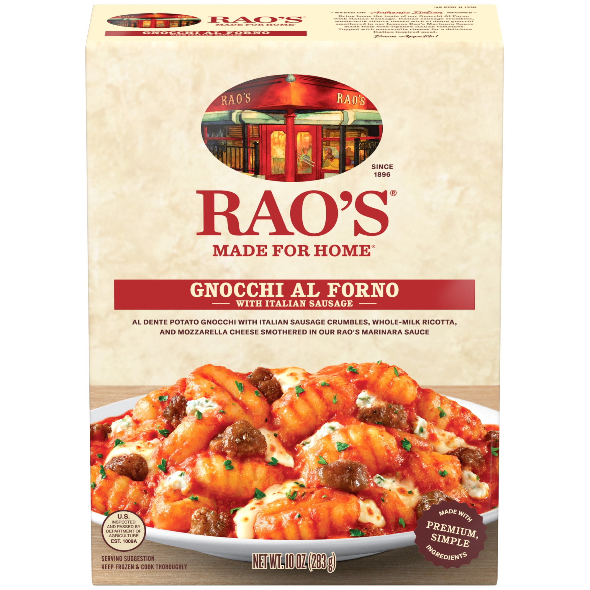 Rao's Made for Home Gnocchi al Forno with Italian Sausage Frozen Meal, 10 oz