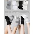thumbnail image 3 of 4 Pairs Toe Socks Cotton No Show Ankle low Cut Socks Five Toes for Women Men Athletic Running Supplies, 3 of 6