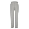 thumbnail image 5 of Women's Fashion Casual Solid Elastic Waist Trousers Long Straight Pants, 5 of 6