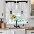 thumbnail image 6 of Farmhouse Wood Grain Swag Valances for Windows, Kitchen Window Curtains Over Sink, Vintage Country Barn Gate Grey Window Treatment Curtains for Living Room/Bedroom Curtains 2 Panel Sets 36"x45", 6 of 8