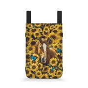 COEQINE Sunflower Crutch Case Horse Forearm Crutch Bag Pouch Universal Crutch Pouch with Storage Pockets Waterproof Crutch Tote Accessories for Rehabilitation Patients