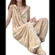 thumbnail image 3 of Mono con Botones y Capucha para Mujer, Sin Mangas, con Bolsillos Cremoso S, 3 of 6
