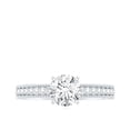 thumbnail image 4 of Rosec Jewels Lab Diamond Engagment Ring with Side Stones - 1 Ct - 6 mm - EF-VS Quality, 14K White Gold, US 6.50, 4 of 8