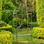 Safavieh Eloise 95" Outdoor Arbor with Seat - Brown