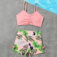 thumbnail image 5 of Piomll Swim Suits for Girls 2 Piece Adjustable Straps Padded Tankini Kids Swimwear, 5 of 5