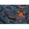 thumbnail image 2 of Illg, Cathy and Gordon 14x11 White Modern Wood Framed Museum Art Print Titled - Hawaii, Kilauea Molten lava hardening, 2 of 4