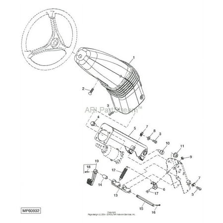 TCA15482 STEERING COLUMN fits JOHN DEERE (New OEM)