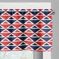 thumbnail image 3 of Ambesonne Americana Window Valance, Half Triangles, 54" X 18", Red Dark Blue and White, 3 of 5