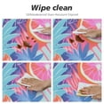 thumbnail image 4 of PIKWEEK  Tropics Fruit Pineapple Oranges Fitted Round Table Cover with Elastic Protector Table Kitchen Dinner Waterproof Oil-Proof Tablecloth White, 4 of 7