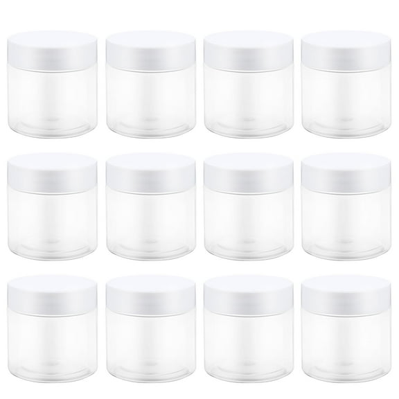 12Pcs Clear Plastic Storage Containers with Lid for Crafts and Household Supplies 60ml