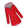 thumbnail image 1 of Wweixi Chandail à Capuchon Veste Douce pour Femme Imperméable Manteau de Pluie Extérieur Rouge S, 1 of 4