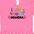 thumbnail image 3 of Inktastic I Love You Grandma with Flowers Gift Baby Girl Dress, 3 of 4