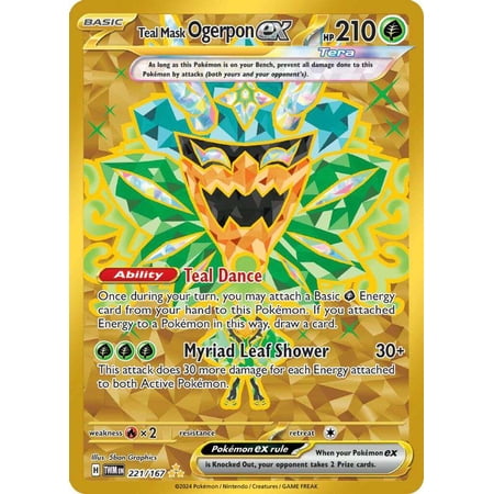 Pokemon Scarlet & Violet Twilight Masquerade Hyper Rare Teal Mask Ogerpon ex #221