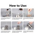 thumbnail image 4 of French Press Pot High Borosilicate Glass 304 Stainless Steel Heat Resistant for Home Camping Travel 600ML Silver, 4 of 4