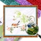 thumbnail image 1 of Kit Punto Cruz Flores Impresas Con Cuentas Bordado Parcial Arte para El 45x43cm, 1 of 9