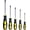 Yellow, variant on Flat Head Screwdriver Set,5 * 75mm,6 * 100mm,6 * 125mm,6 * 150mm,6 * 200mm,5 PCS Screwdrivers with Magnetic for Fisassembly and Repair