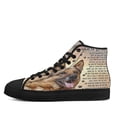 thumbnail image 3 of German Shepherd Waiting At The Door High Top Canvas Shoes Sneakers Black Size 10, 3 of 7
