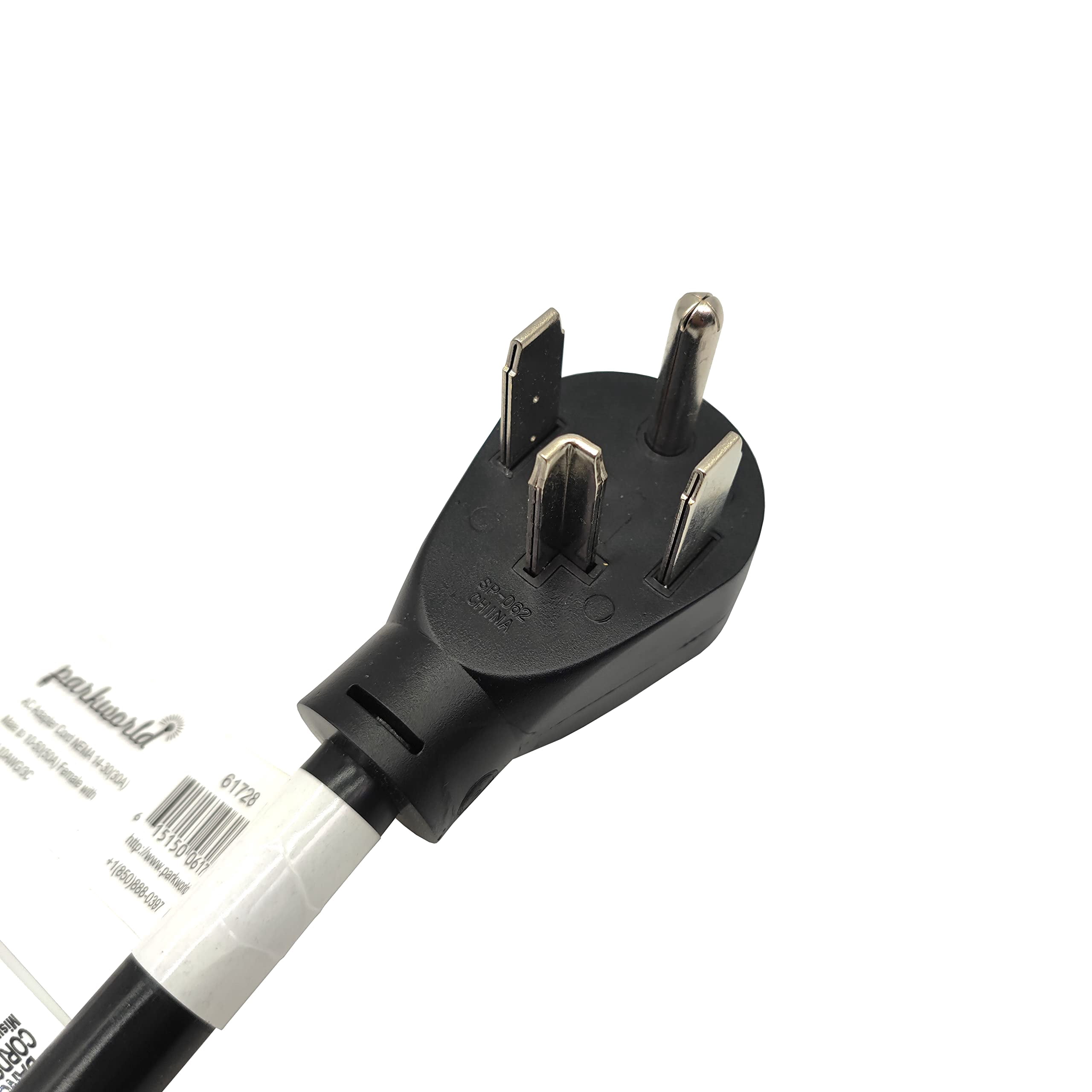 Parkworld 61728A Adapter Cord 4 Prong Dryer Plug 14-30P to 10-50R Electric Stove Receptacle, NEMA 14-30 Dryer Male to NEMA 10-50R Electrical Stove Female, 30A, 250V 10FT (10FT)