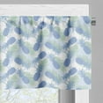 thumbnail image 3 of Ambesonne Jungle Leaves Valance Pack of 2, Pineapples Pastel, 54"X12", Purpleblue Almond Green, 3 of 5