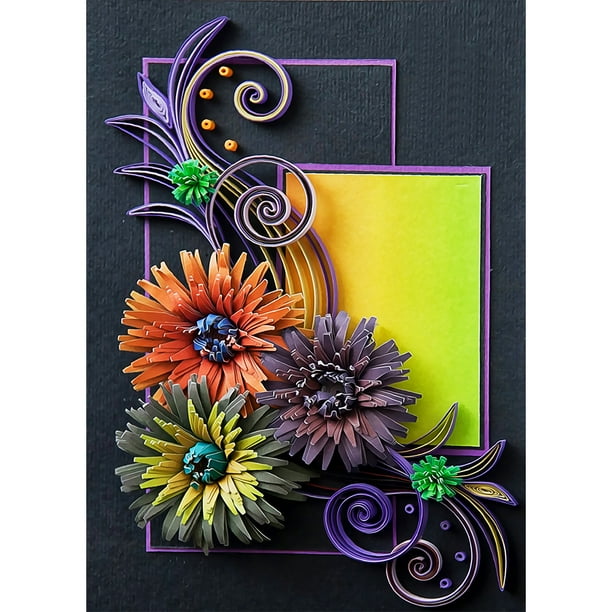 Cuadros Decorativos Taladro en forma especial parcial de bricolaje 5D planta de quilling de pintura de diamante (UP247) Likrtyny embutido en tela