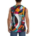 thumbnail image 4 of Salouo Abstract Jazz Instrumental Pattern Men's Sleeveless T Shirts,Men's Regular-Fit Tank Top Sports Shirt for Men Sleeveless Tank Shirt -Large, 4 of 6