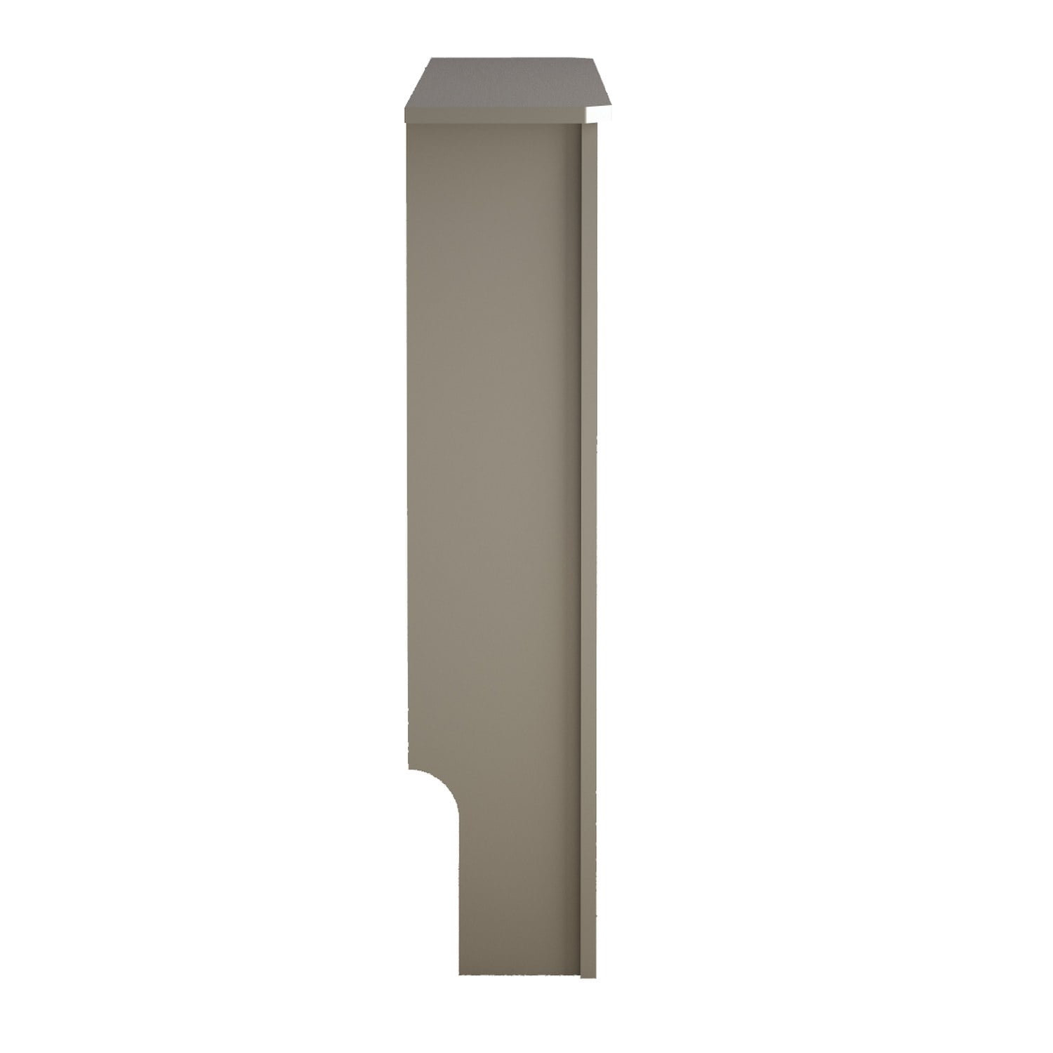 MDF Radiator Cover with Perforated Front Panel and Top Display Shelf, Natural Finish, 44.1 in W x 7.5 in D x 32.5 in H