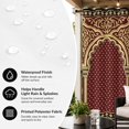 thumbnail image 3 of Double Arches Outdoor Curtains for Patio, Vintage Traditional Beige Brown Floral Vines Symmetrical Waterproof Outside Curtains Privacy Blackout Curtain for Pergola Cabana, 2 Panel 54W x 95L Inch, 3 of 9