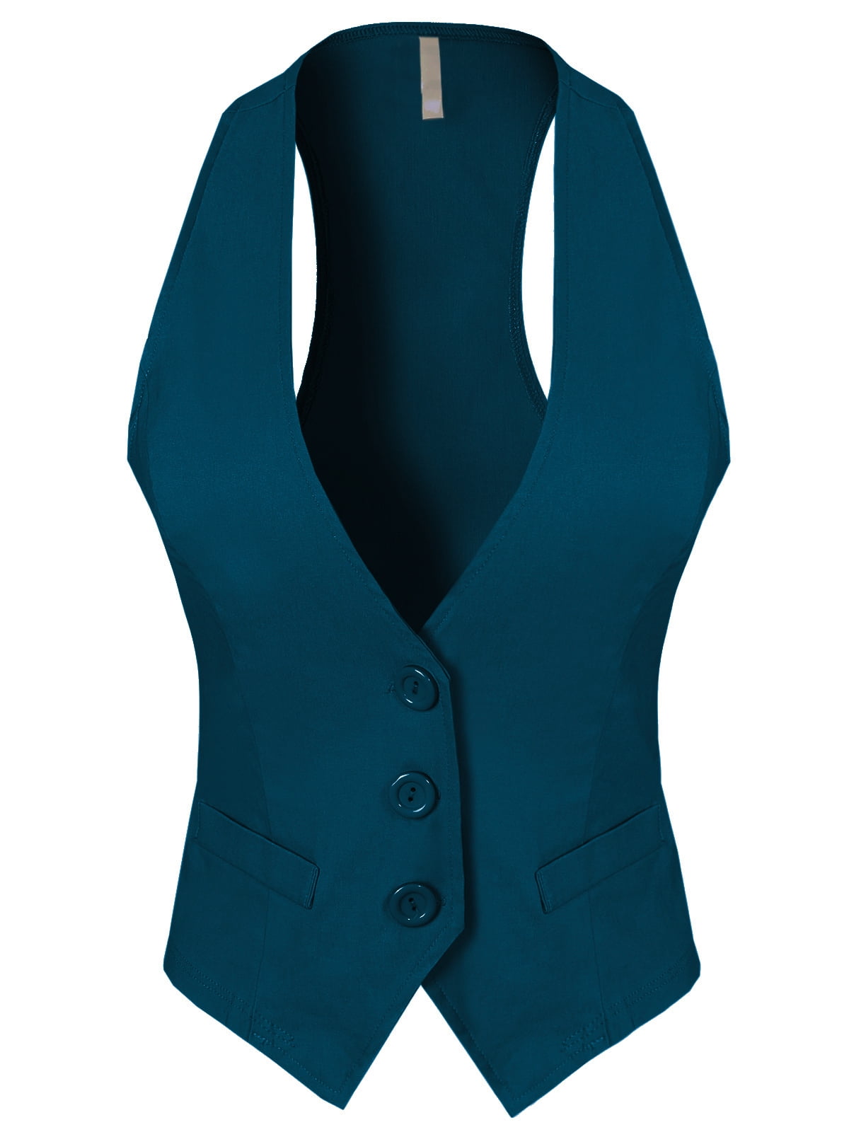 Vest Turquoise Full Back Neck Tie Cardi Tuxedo Steampunk Wedding Prom Groom 